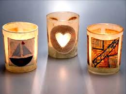 T Bag Tea Lights The Design Is Painted On Recycled Teabags Artisanalgifts Ethicalhomedecor Fairtradegifts Tea Lights Tea Light Candles Handmade Candles