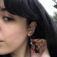 Recycled Chili Pepper Dangle Earrings