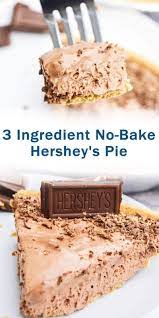 3 Ingredient No Bake Hershey S Pie Bestrecipe005 Sweet Treats Desserts Baked Dessert Recipes Dessert Recipes
