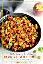 Harissa Roasted Turnips Oven Air Fryer Spice Cravings Recipe Turnip Recipes Roasted Turnips Cooking Recipes
