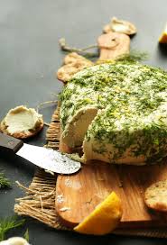 easy garlic herb vegan cheese