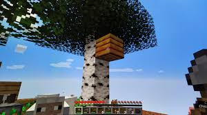 Bees have finally made their way into minecraft. This Birch Sapling Just Grew With A Bee Nest In My Skyblock World Free Bees I Guess Minecraft