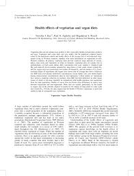 Pdf Health Effects Of Vegetarian And Vegan Diets
