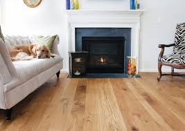 Modern White Oak Floors Natural Finish For Warm Living Room Interior With White White Oak Floors White Oak Hardwood Floors Wood Floors Wide Plank