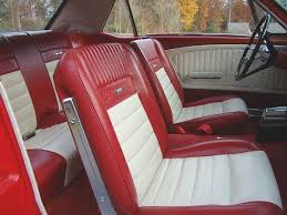 1965 Mustang Full Set Pony Upholstery Red White 1965 Mustang Ford Mustang Parts Ford Mustang History