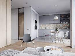 3 Small Space Apartment Interiors Under 50 Square Meters 540 Square Feet With Layout Apartment Interior Small Space Apartment Ideas Modern Apartment Design