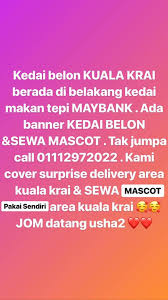 Maybank, kuala besut, terengganu, малайзия — местоположение на карте, телефон, отзывы. Nff Party Deco Kedai Belon Sewa Mascot Kuala Krai Facebook
