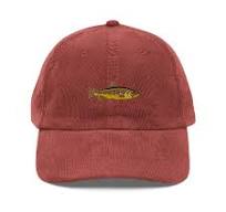 Brown Trout Embroidered Corduroy Dad Hat