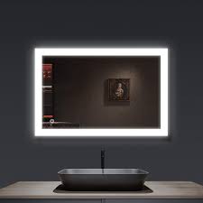 Available in most width sizes as single sink or double sink makeup bathroom vanity layout. Amazon Com Smartrun Led Bathroom Makeup Vanity Mirror Horizontally And Vertically Wall Mounted Backlit Mirror With One Dimmable Touch Button Etl Certification For Whole Mirror Pannacle24 Wx36 H Home Kitchen