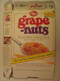 Empty Post Cereal Box 1993 Grape Nuts 24 Oz G7e7 9 00 Grape Nuts Post Cereal Boxes Post Cereal