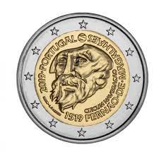 500 jahre weltumsegelung magellan, 2 euro münze 2019 in farbe, portugal. Portugal 2 Euro 2019 Ferdinand Magellan 2 Euro Munzen Eurocoinhouse
