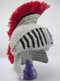 Crocheted Knight Helmet With Movable Visor By Melibusla Deviantart Com On Deviantart Crochet Hat Pattern Crochet Hats Crochet Costumes