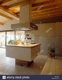 large extractor fan above sink in