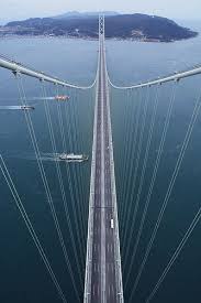 Pearl Bridge Akashi Bridge Viewing From Top Of The Tower Kobe Japan With Images Bridge Kobe Japan Bridge Design