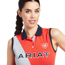 Ariat Women's Taryn Sleeveless Polo Top Poppy Red