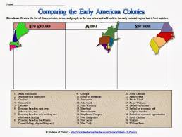 Chart To Compare And Contrast The Original 13 Colonies Co