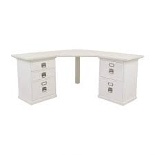 Create a home office with a desk that will suit your work style. 82 Off Pottery Barn Pottery Barn White Five Drawer Corner Desk Tables