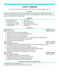 On this page you will find a link to a professionally designed template that can be used to create an interview winning cv or resume. Best Diesel Mechanic Resume Example Livecareer