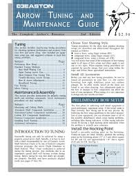 Easton Arrow Tuning Maintenance Guide Archery Complete