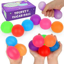Amazon.com: Set of 6 Squeeze Sugar Ball, Sugar Balls Squishy Stress Ball  Sensory Fidget Stress Ball Glue/Gel Stretch Ball for Gifts Party Favors  (#1) : Toys & Games