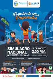 10:00, 15:00 y 20:00 horas. Municipalidad Distrital De Pucusana Auf Twitter Simulacro Nacional Por Sismo Tsunami Recuerda Este 15 De Agosto A Las 3 00 P M Es El Simulacro Nacional Por Sismo Seguido De Tsunami Organizado