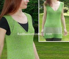 Learn to sew a sleeveless top by drafting your own pattern with step by step sewing instructions. Summertime Tunic Free Knitting Pattern Red Basket Crafts