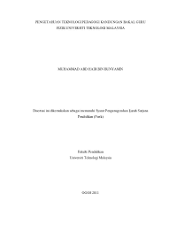 Assalamualaikum/salam sejahtera,  soal selidik ini dibentuk untuk mendapatkan maklumbalas tentang hubungan kejiranan di bandar putra, klang. Top Pdf Pengetahuan Teknologi Pedagogi Kandungan 1library