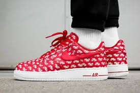 All Black Air Force 1 On Feet On Foot Nike Air Force 1 Low Logo University Red Eu Kicks Sneaker Magazine Nike Air Running Shoes For Men Sneakers