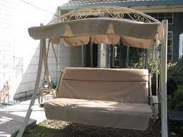 Costco Patio Swing Most Popular Swing Every Sold Replacement Canopy And Cushion Cover Mocha Tweed Patio Swing Canopy Patio Swing Porch Swing