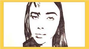 drawing billie eilish رسم بيلي ايليش youtube