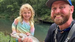 Andy's Trout Farm with Little D, Elena, and Ian.