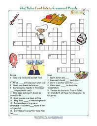 Printable Nutrition Crossword Puzzle Food Safety Food Groups For Kids Puzzle Food Food Safety