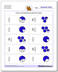 Click Through To Print These Free Printable Graphic Fraction Worksheets Lots Of Other Fraction Top Fractions Worksheets Fractions Mixed Fractions Worksheets