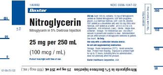 Nitroglycerin In 5 Dextrose Injectionfor Intravenous Use Only