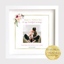 Happy 1st mother's day pink owl greeting cards. First Mother S Day Frame Personalised Gift Frames