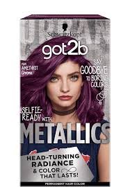 Dark purple hair could be an answer! Smokey Violet