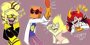 Yellow Team By Rainbowstardarksky On Deviantart Villainous Crossover Cartoon Crossovers Yandere Simulator Memes