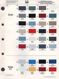 Suzuki Paint Chart Color Reference