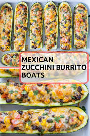 Mexican Zucchini Burrito Boats Mexican Zucchini Gluten Free Recipes Beef Recipes