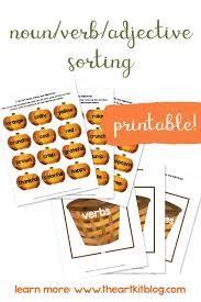 Turtle diary's noun worksheets are a good tool for practicing this part of speech. Freebie Sort Nouns Verbs Adjectives Fall Themed Printable The Art Kit