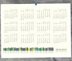 Excited To Share This Item From My Etsy Shop Academic School Year Calendar 2018 2019 A Gre Back To School Gifts For Teachers Printable Calendar Tree Designs