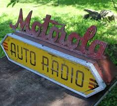 Early Motorola Auto Radio Sign Old Neon Signs Cool Neon Signs Retro Sign
