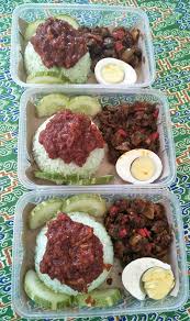 Nasi lemak is a dish originating in malay cuisine that consists of fragrant rice cooked in coconut milk and pandan leaf. Set Nasi Lemak Pandan Sambal Sambal Kerang Pedas Facebook