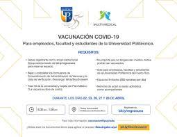 View vaccine availability in puerto rico and schedule an appointment below. Vacunacion Covid 19 Polytechnic University Of Puerto Rico