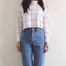 Image From Http Picture Cdn Wheretoget It Uh52ks L 610x610 Turtleneck T Shirt Turtleneck Black White Grid Line P Hipster Outfits Summer Dress Outfits Clothes