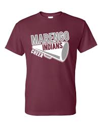 marengo indians youth cheer maroon t