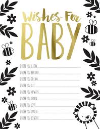 Many of the same wishes you might write in a baby congratulations card also work well in a baby shower card. Baby Shower Games Independent Designs