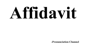 Learn how to say affidavit and its meaning. How To Pronounce Affidavit Youtube
