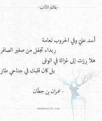 أسد علي وفي الحروب نعامة ربداء تجفل من صفير الصافر هلا برزت إلى غزالة في الوغى بل كان قلبك في جناحي طائر Life Blogs Self Improvement Tips Distinctive Gifts
