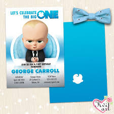 Baby Boy 1st Birthday Card Printable Baby Boss Birthday Invitation Any Age Baby Boy Card 1 2 3 Year Party Invite Babyboss Boss P Boss Birthday Birthday Invitations 1st Birthday Invitations